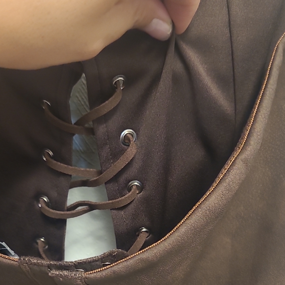 Windsor Chocolate Lace-Up Strapless Top - Picture 15 of 16